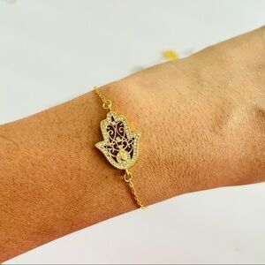 Hasma hand gold plated bracelet‎